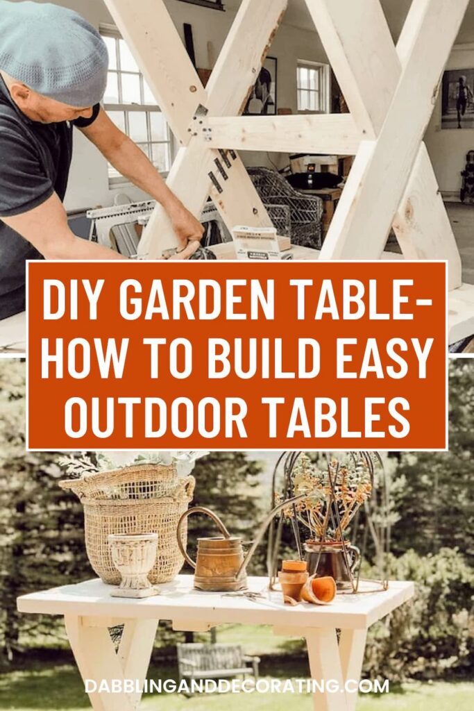 DIY Garden Table- How to Build Easy Outdoor Tables