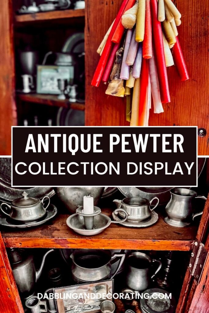 Antique Pewter Collection Display