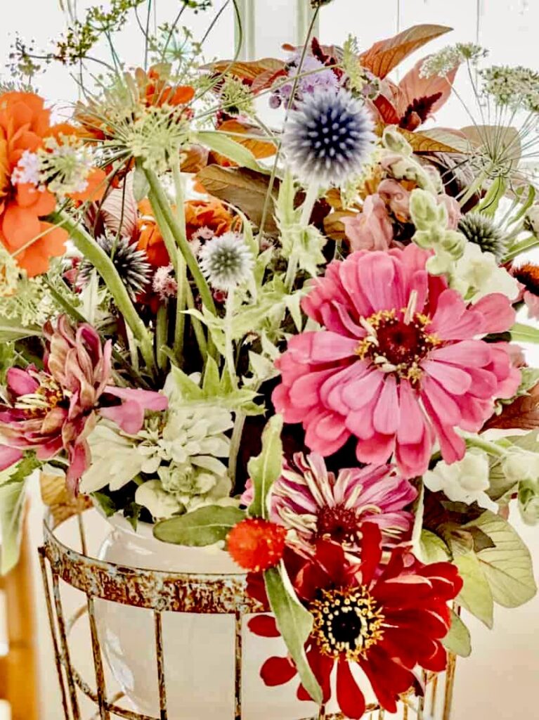 Bouquet of colorful wildflowers.