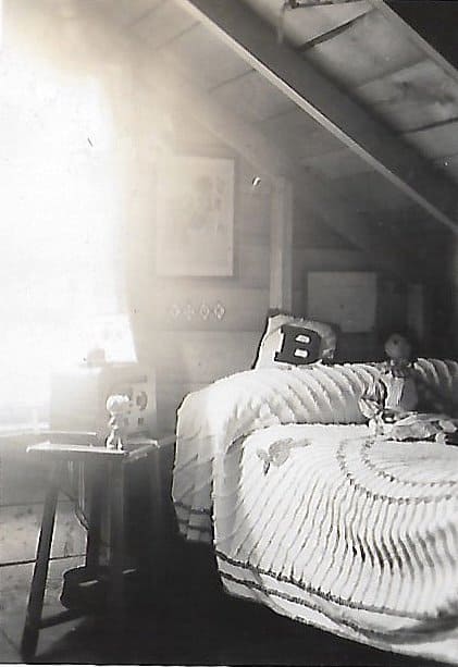 My mother's bedroom at Coupe's gift shop in the attic in the 1920s.