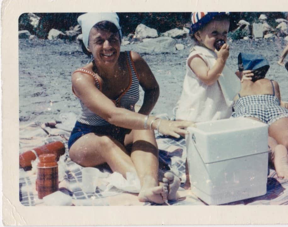 My mother and I as a baby on Long Sands Beach, Maine.  Coastal Maine Heritage - Embracing My Roots