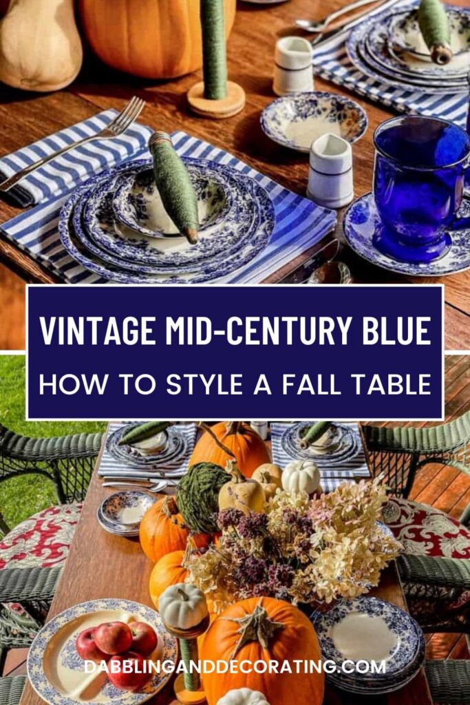 How to Style a Table With Mid-Century Vintage Blue