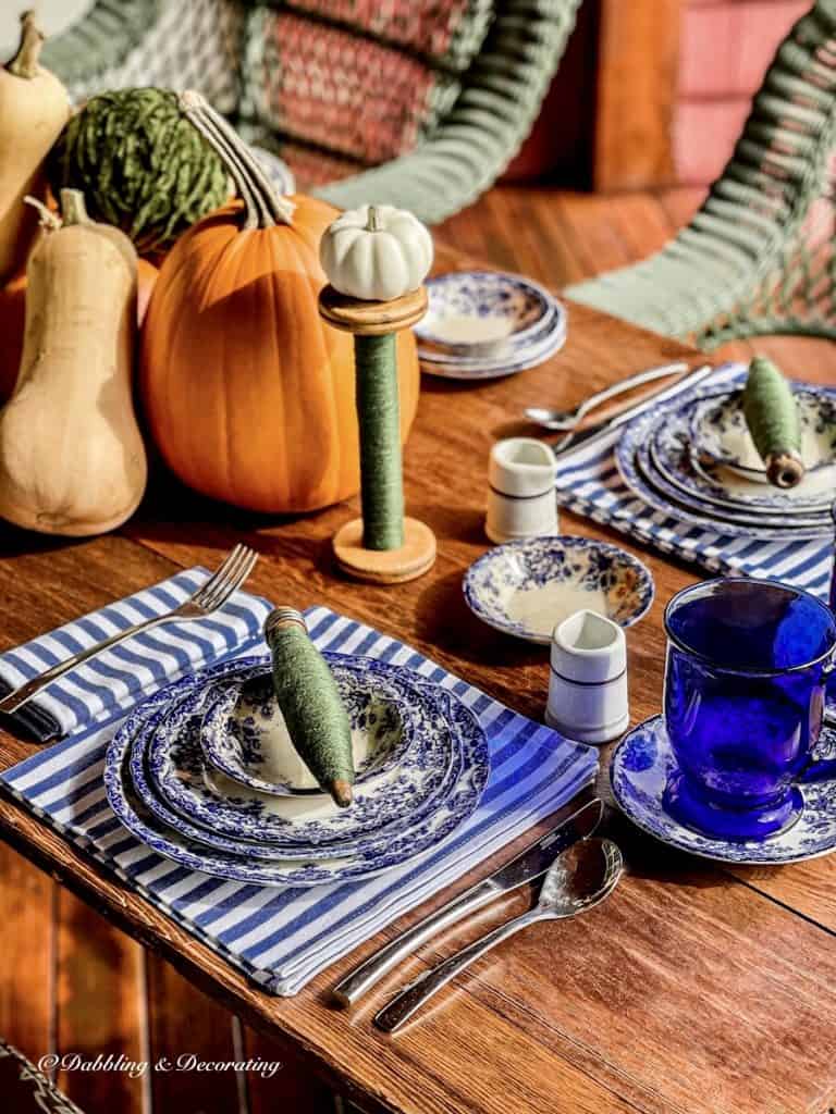 How to Style a Table With Mid-Century Vintage Blue