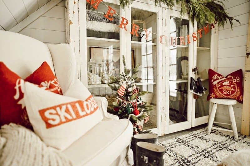 How to Decorate to Thrift the Look, Winter Cabin Style - Lora