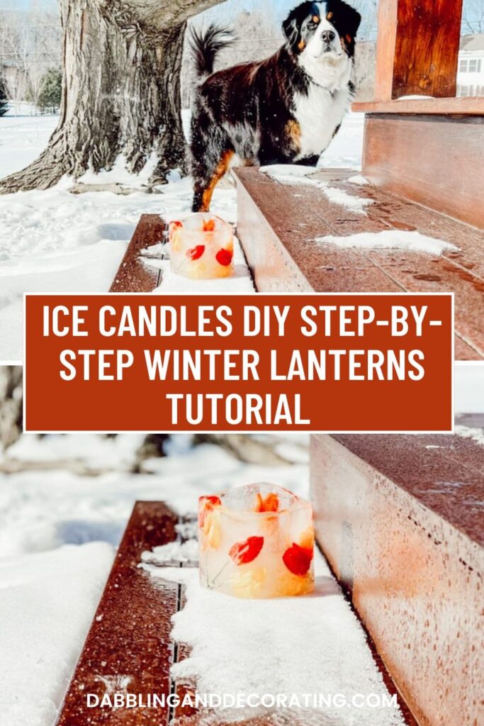 Ice Candles How to DIY Winter Lanterns Tutorial