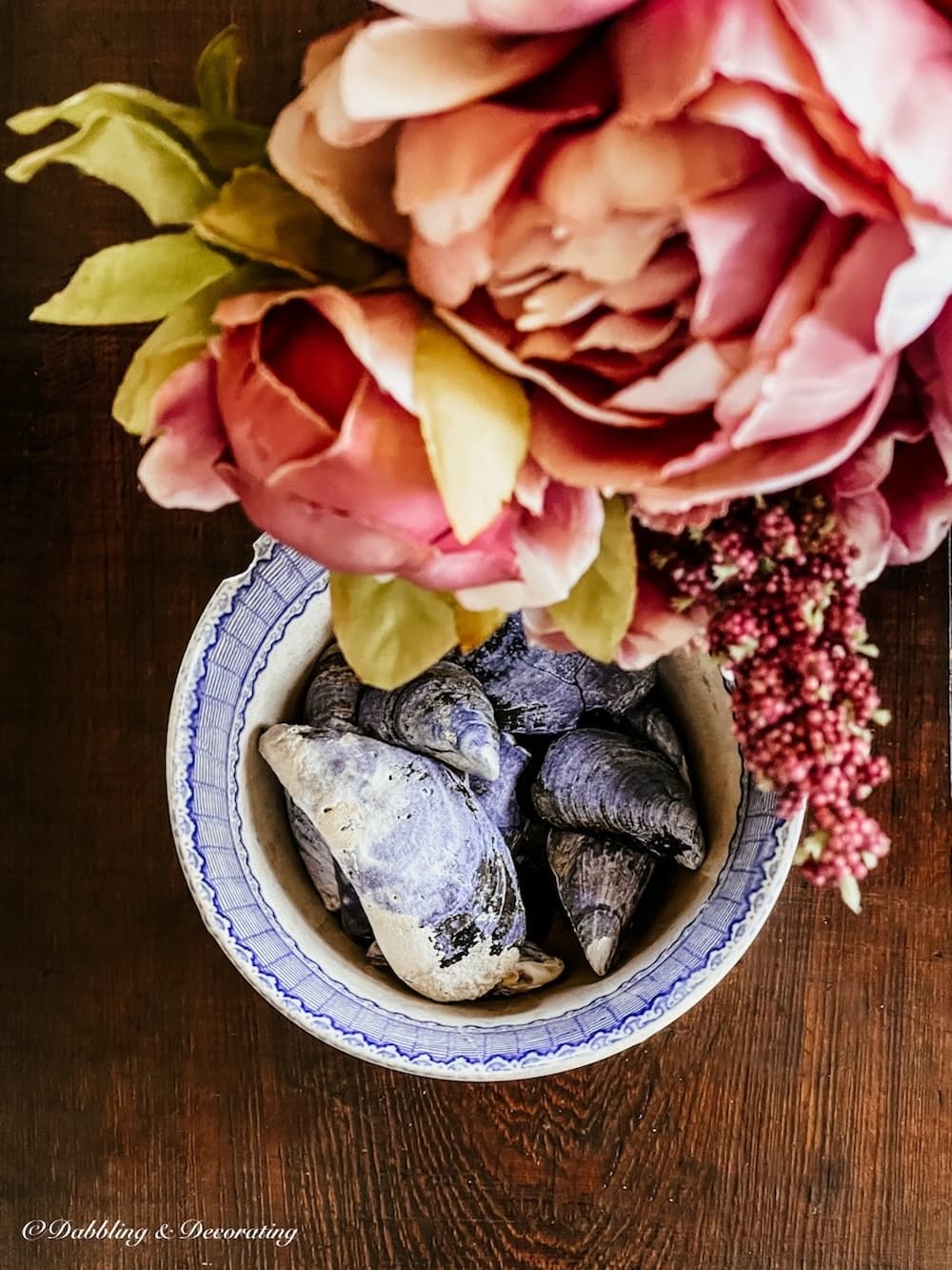 Beachcombing, Blue Mussels, and an Antique Bowl