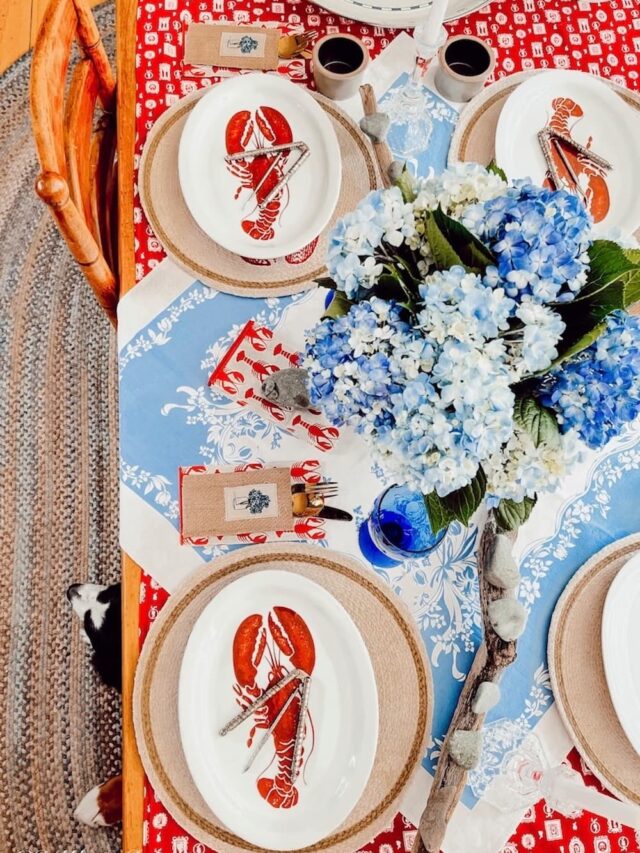Maine Lobster Themed Table Setting