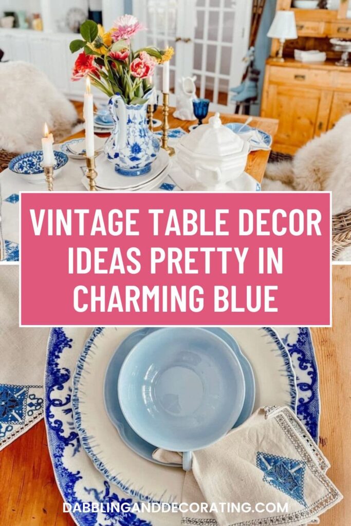 Vintage Table Decor Ideas Pretty in Charming Blue