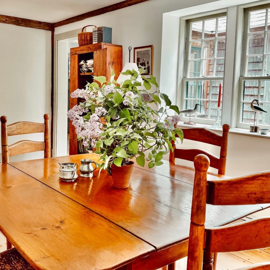 Dining Room Table with Lilacs