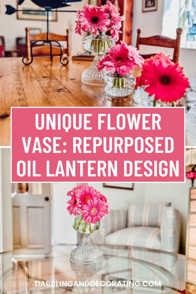 Unique Flower Vase: Repurposed Oil Lantern Design