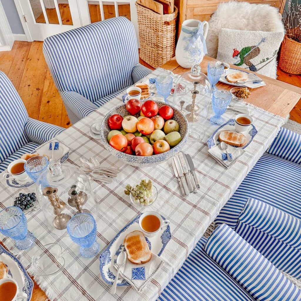 12 Table Topics with Thrifted Tea and Toast Fanfare