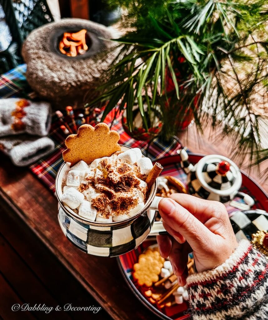 Celebrate Holiday Preparations With Christmas Plaids, Checks, and Hot Chocolate Mugs
