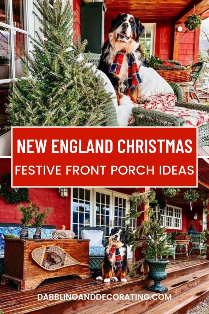 New England Christmas Festive Front Porch Ideas