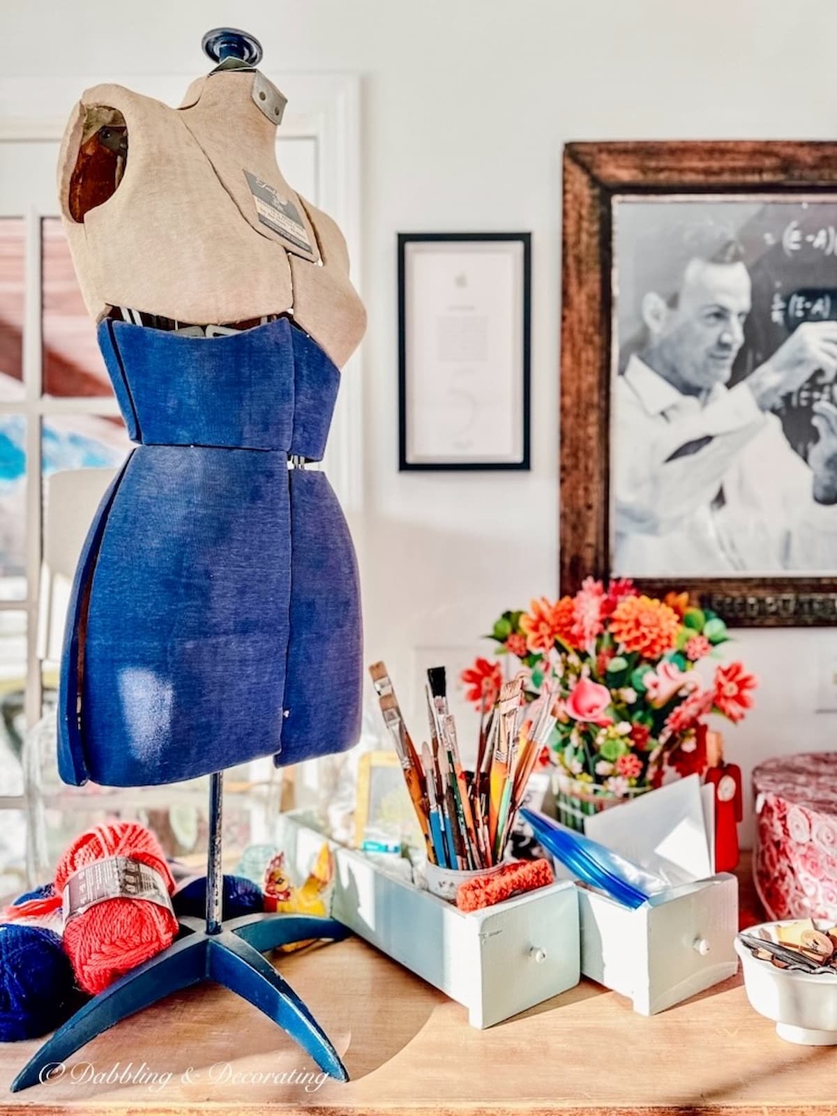 Vintage Find: Mannequin on Craft Table