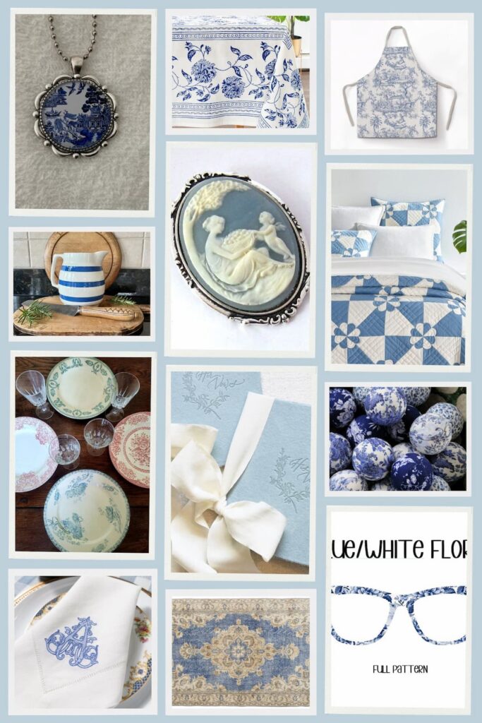 75+ Vintage Womens Day Gift Ideas Blue and White