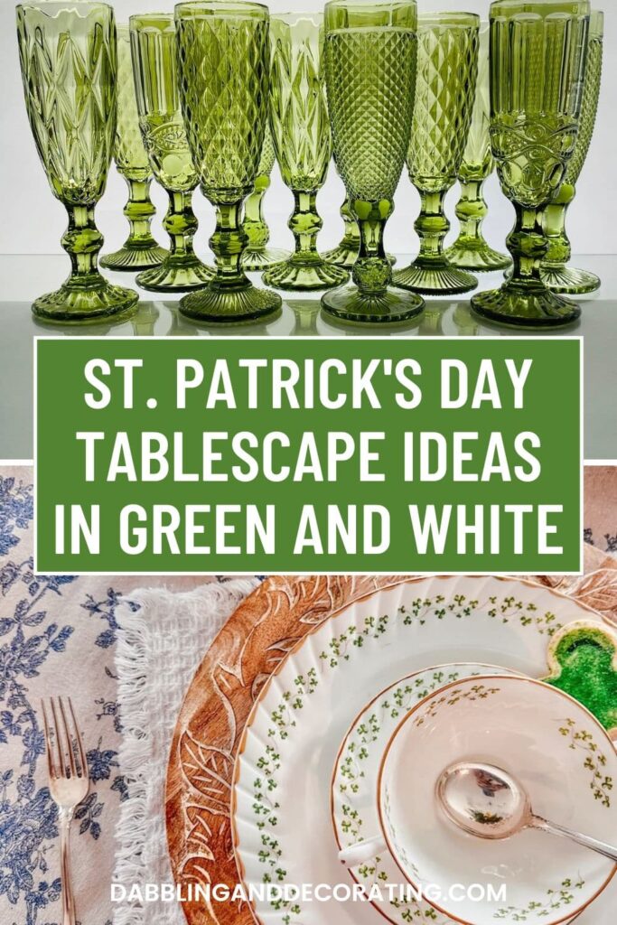 St. Patrick's Day Tablescape Ideas in Green and White