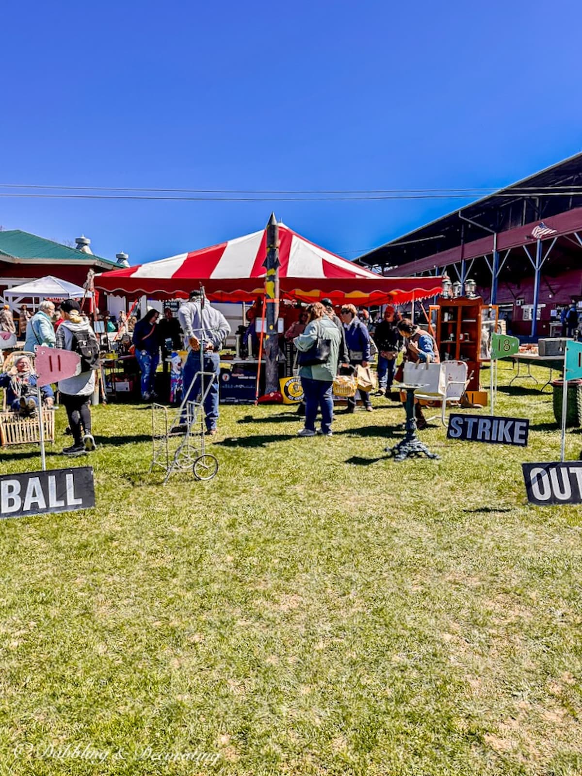 Vintage Marketplace Outdoors with Tent