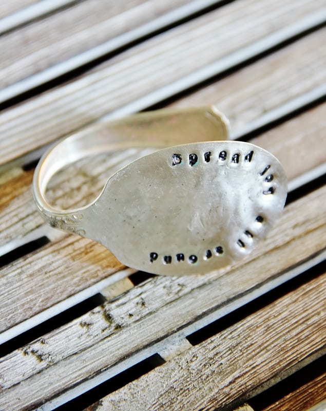 Silver Stamped Spoon Bracelet