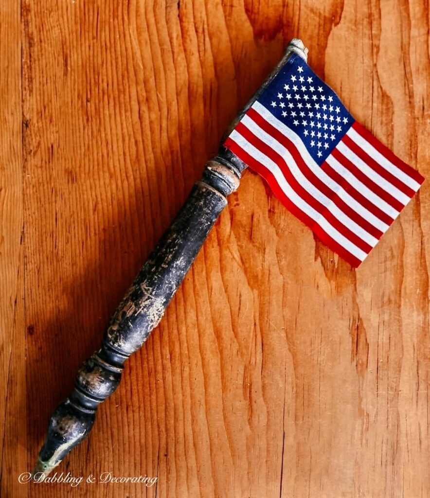 DIY American Flag with Antique Spindles