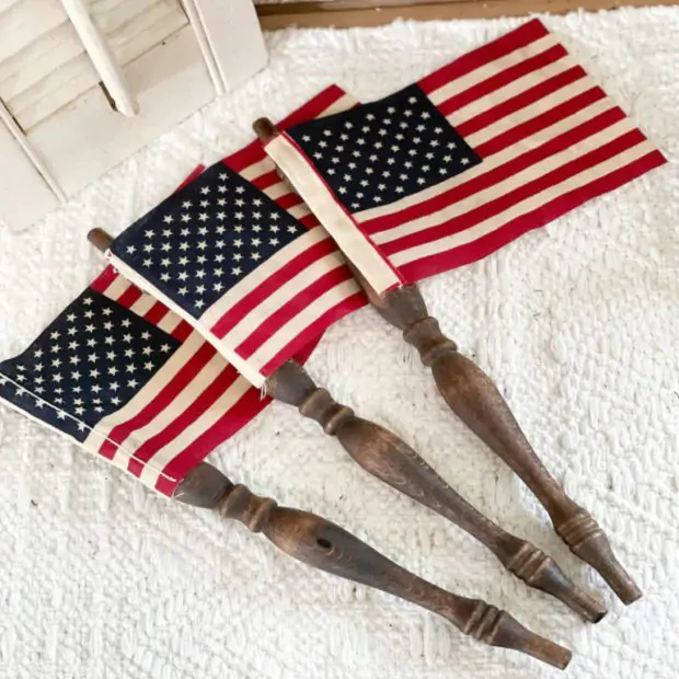 Spindle Post American Flag Set of 3 by Antique Farmhouse.
