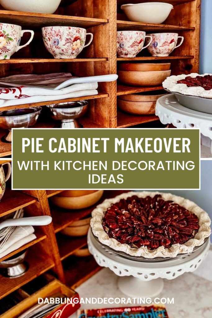 Pie Cabinet Makeover with Kitchen Decorating Ideas