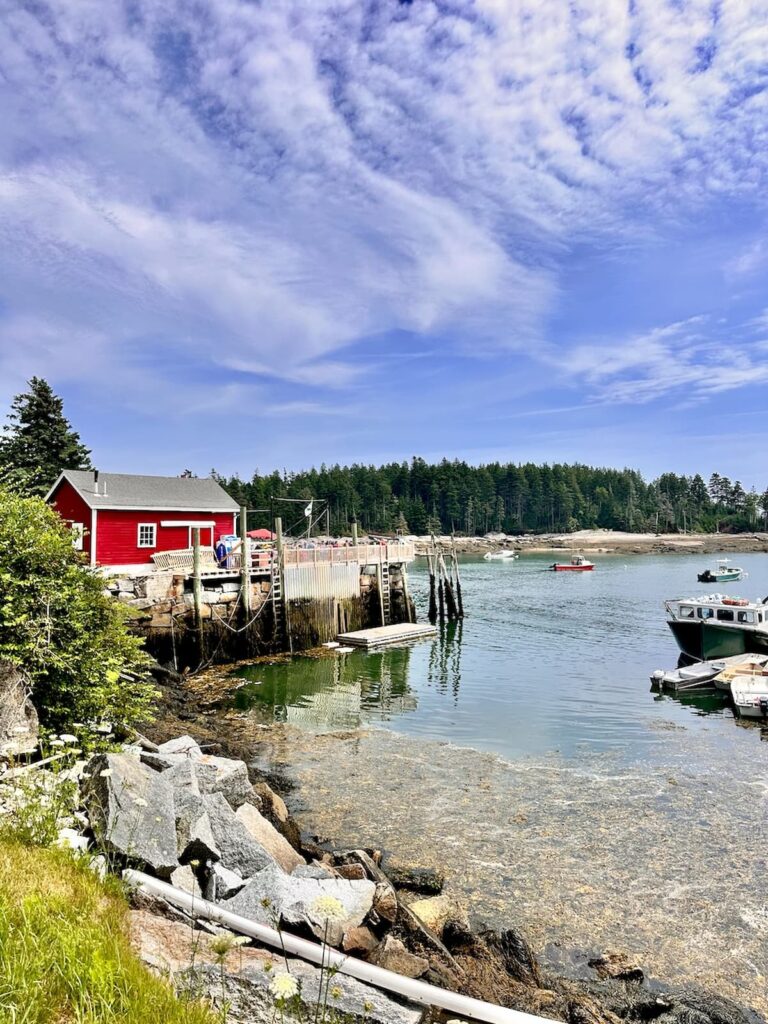 McLoons Lobster Shack in Maine Coastal Towns with beautiful ocean view.