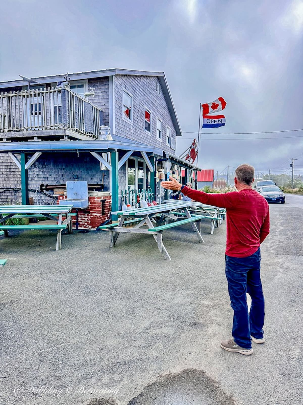 Friend at local restaurant on Grand Mana Island New Brunswick Canada.