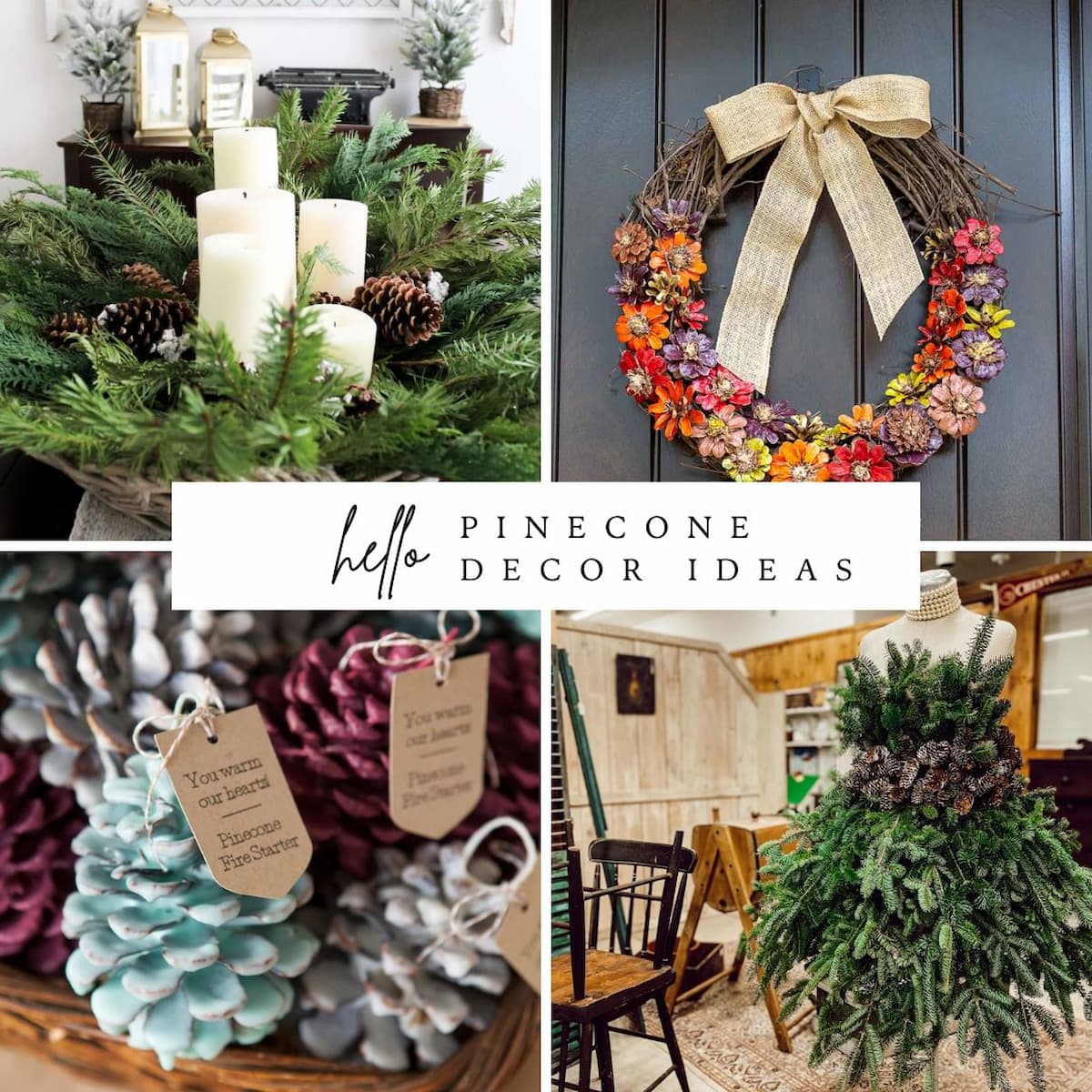 50 Festive Pinecone Decor, Crafts & DIY Decorations