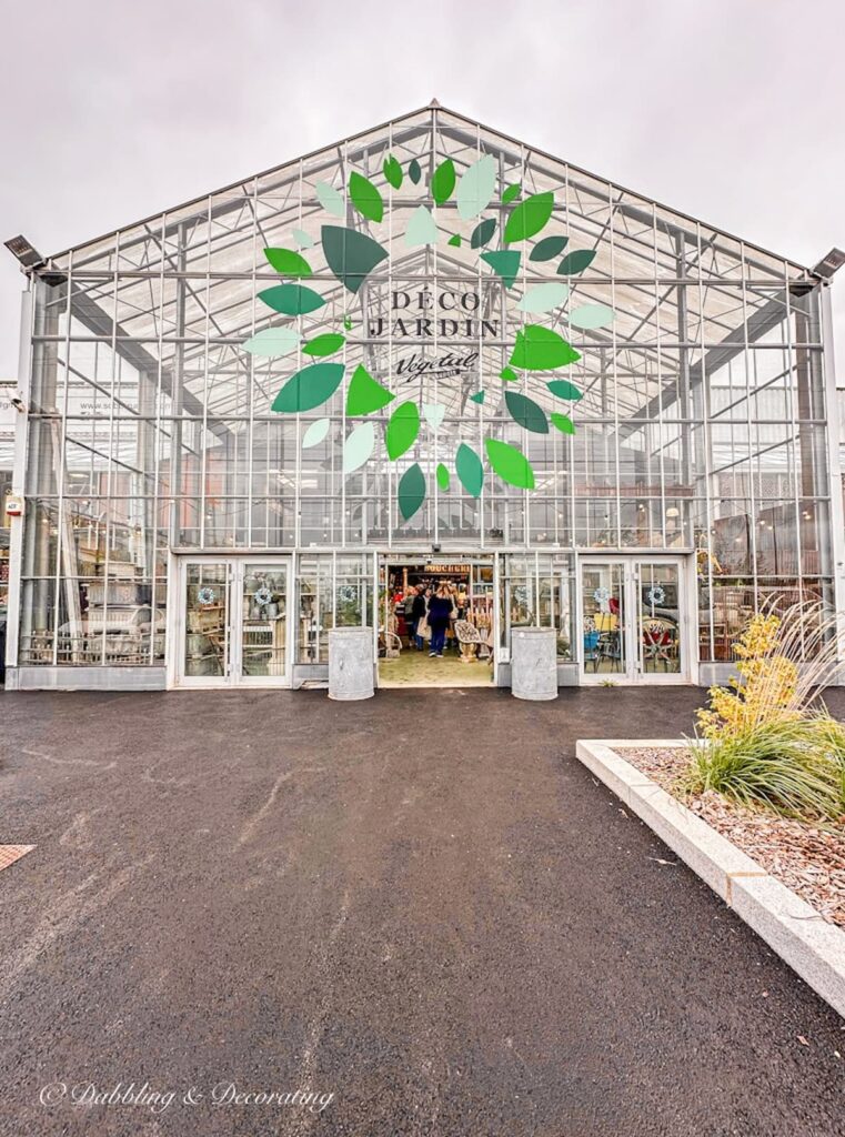 Large glass building warehouse.