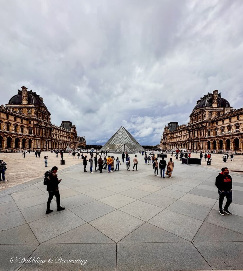 View of Louvre in Paris.