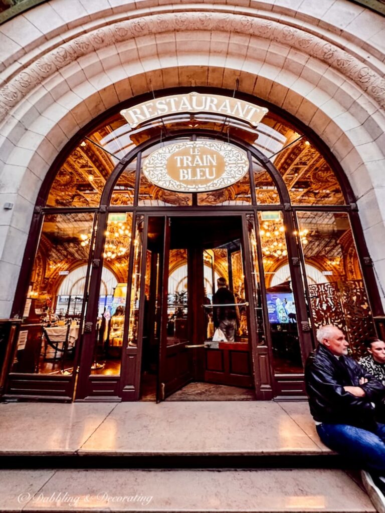 Le Train Bleu Restaurant in Paris France metro station.