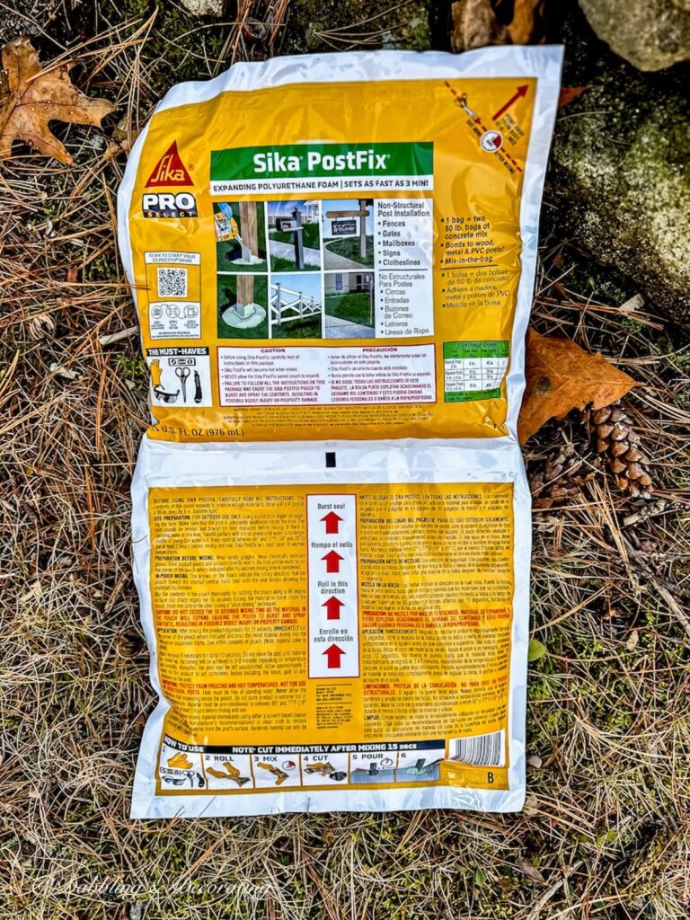 Sika Post Fix Yellow Bag on Ground.