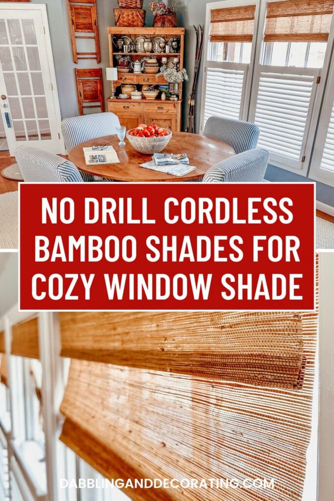 No Drill Cordless Bamboo Shades for Cozy Window Shade