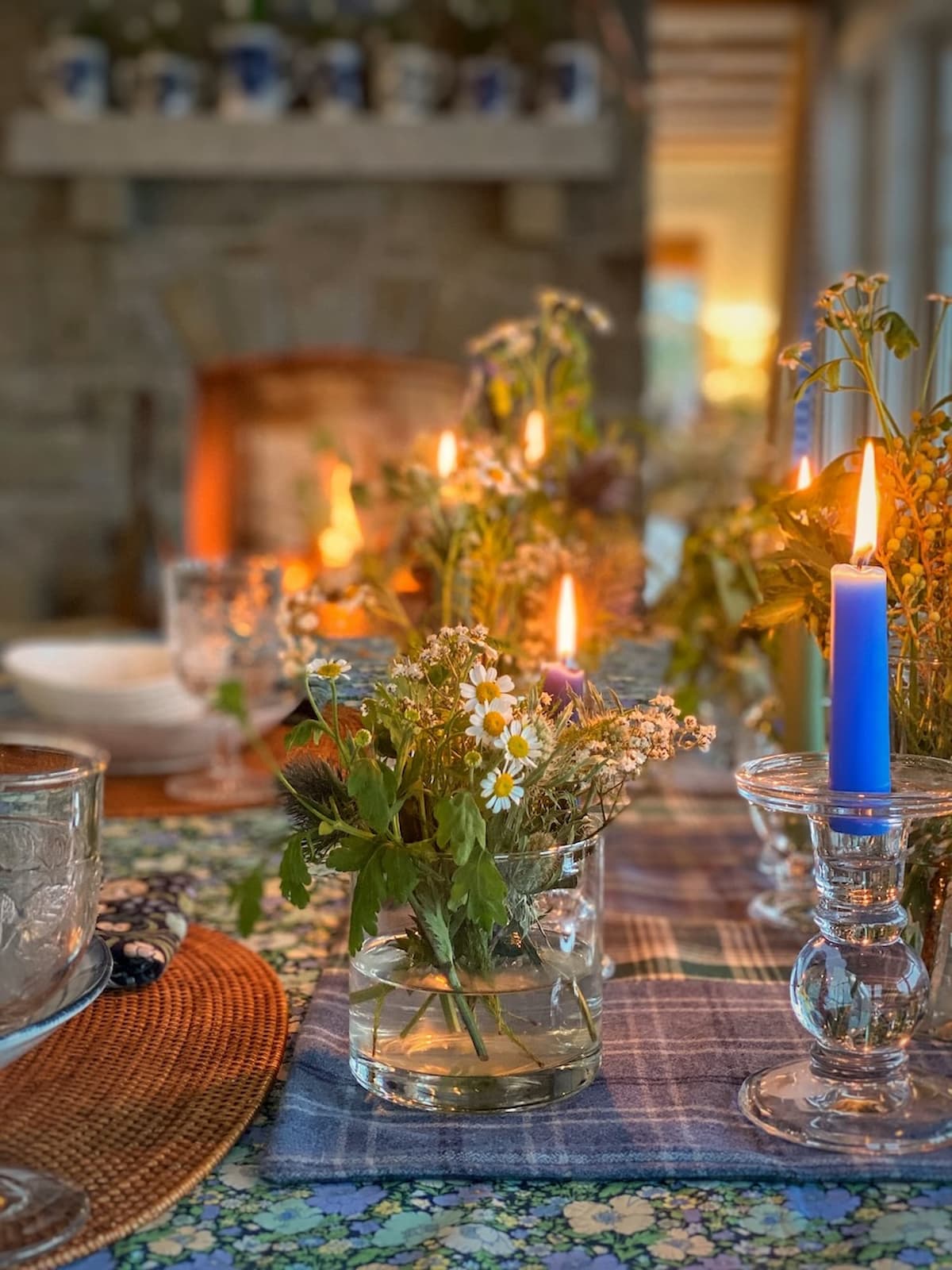 Cozy and charming tablescape by Molly in Maine.